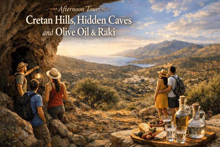 Afternoon Tour “Cretan Hills, Hidden Caves and Olive oil & Raki” – 1033404